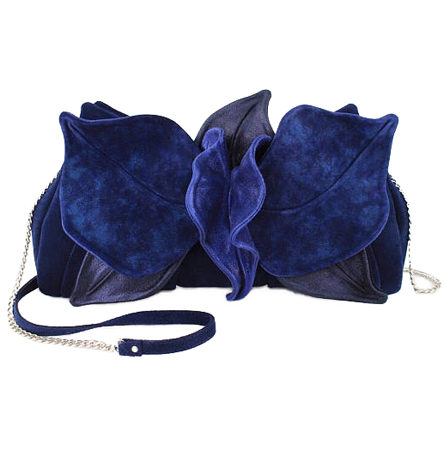 Clutch Orchid Black Royal Blue by Knotty Studio