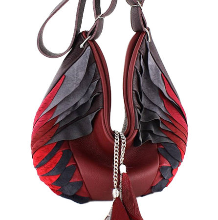 Feather Totem Red Black by Knotty Studio