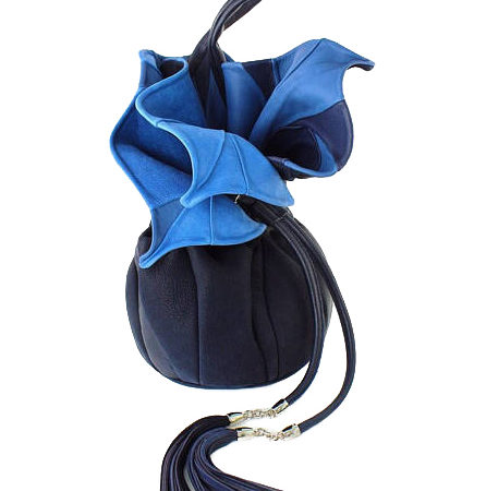 Feedbag Orchid Sky Blue Navy Blue by Knotty Studio