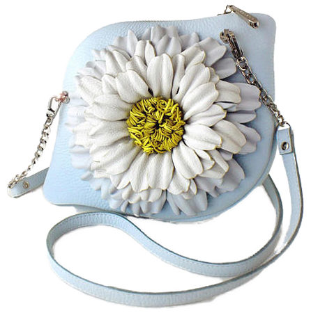 Mini Bag Daisy Blue White Yellow by Knotty Studio