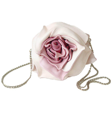 Mini Bag Rosette White Baby Pink by Knotty Studio