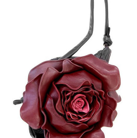 Queenly Rose Dark Red Grey by Knotty Studio