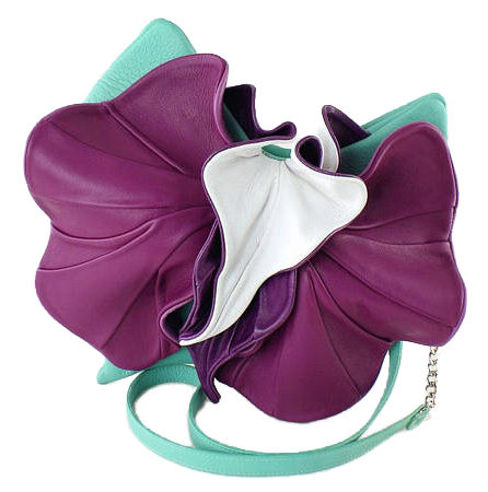 Shoulder Bag Orchid Purple Turquiose by Knotty Studio